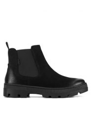 MEXX Sztyblety MICP1710543W Czarny. Czarne botki Mexx, bez wzorów, ze skóry, bez obcasa, na płaskiej podeszwie, bez zapięcia. Za 319.99 zł.