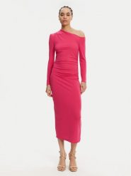 Rinascimento Sukienka koktajlowa CFC0122524003 Różowy Slim Fit. Czerwone sukienki Rinascimento, xl, bez wzorów, z syntetyku, wizytowe, bez kołnierzyka, bez ramiączek. Za 249.99 zł.