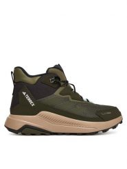 Adidas Trekkingi Terrex Anylander CLIMAWARM+ JQ9951 Khaki. Brązowe obuwie sportowe Adidas, z materiału, bez zapięcia, trekkingowe, ClimaWarm (Adidas). Za 529.99 zł.