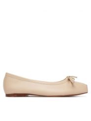 Balagan Baleriny Prima Beżowy. Brązowe baleriny BALAGAN, bez wzorów, ze skóry, bez obcasa. Za 549.99 zł.