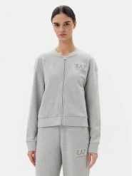 EA7 Emporio Armani Bluza 7W000178 AF12473 O8002 Szary Regular Fit. Szare bluzy EA7 Emporio Armani, xl, bez wzorów, z bawełny, bez kaptura. Za 319.99 zł.
