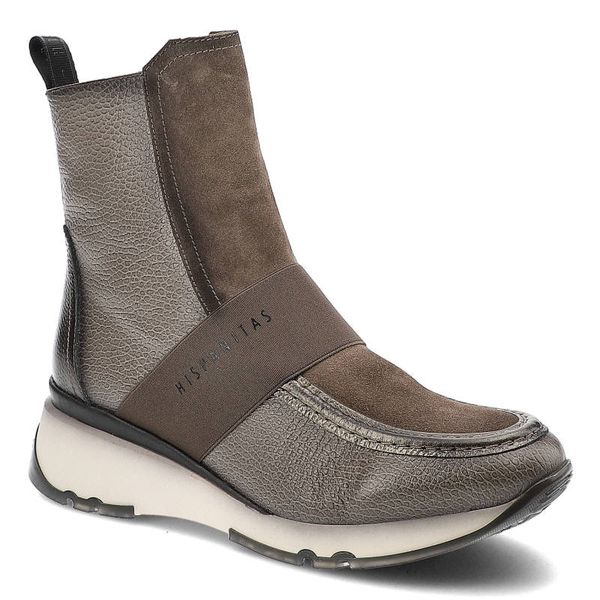 Szare Botki Hispanitas Wygodne Buty Na Koturnie. Szare botki Hispanitas, bez wzorów, ze skóry, bez obcasa, na koturnie, bez zapięcia. Za 579.00 zł.