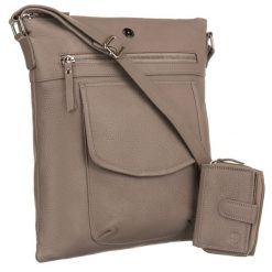 Listonoszka crossbody Peterson PTN D72-DS c.beżowa. Brązowe torebki klasyczne Peterson, bez wzorów, z materiału, bez dodatków. Za 246.99 zł.