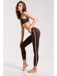 Onamaste Legginsy sportowe "Flow" w kolorze brązowym rozmiar: L/XL. Brązowe legginsy Onamaste, l, bez wzorów, z materiału, outdoorowe. Za 121.99 zł.