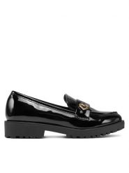 DeeZee Lordsy HXG2108-89 Czarny. Czarne lordsy DeeZee, bez wzorów, z materiału, bez obcasa, bez zapięcia. Za 129.99 zł.