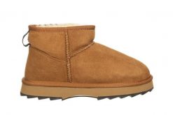 Śniegowce Emu Sharky Micro Chestnut Black 119193, Brązowy, Skóra naturalna - 40. Brązowe trapery i śniegowce EMU, z gumy. W wyprzedaży za 494.10 zł.