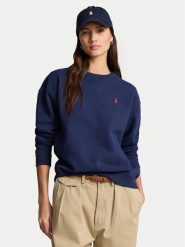 Polo Ralph Lauren Bluza 211943006002 Granatowy Relaxed Fit. Niebieskie bluzy Polo Ralph Lauren, s, bez wzorów, z bawełny, bez kaptura. Za 469.99 zł.