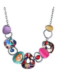 MENTHE À L'O Naszyjnik z elementem ozdobnym - dł. 45 cm rozmiar: onesize. Szare naszyjniki MENTHE À L'O, z kryształem. Za 139.95 zł.