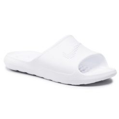 Klapki Nike. Białe klapki Nike, bez wzorów, bez obcasa. Za 119.99 zł.