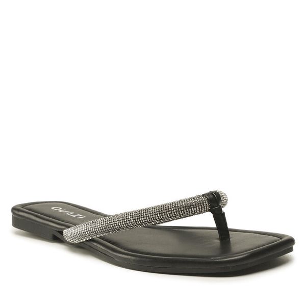 Japonki QUAZI. Szare klapki QUAZI, bez wzorów, bez obcasa. Za 99.99 zł.