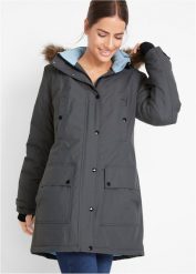 Długa kurtka outdoorowa funkcjonalna z kapturem, nieprzemakalna. Niebieskie kurtki sportowe bonprix, s, bez wzorów, z kapturem. Za 299.99 zł.