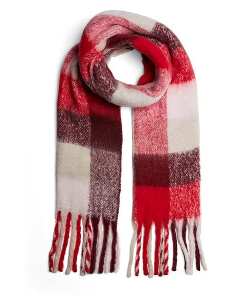 Pieces Szal w kolorze czerwonym rozmiar: onesize. Czerwone szaliki Pieces, bez wzorów. Za 79.21 zł.