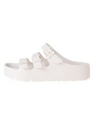 Birkenstock Klapki "Florida III Flex Platform" w kolorze białym rozmiar: 36. Białe klapki Birkenstock, bez wzorów, z otwartym noskiem, bez obcasa. Za 199.95 zł.