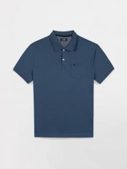 Polo TBS Timao. Niebieskie koszulki polo Tbs, s, bez wzorów, z bawełny, bez kołnierzyka, bez ramiączek. Za 246.35 zł.