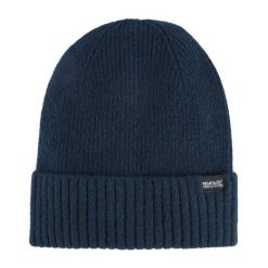 Czapka damska zimowa Ribbed Basic. Niebieskie czapki Regatta, bez wzorów, prążkowane. Za 229.99 zł.