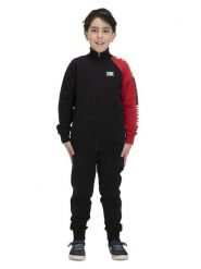 Bluza wytrzymały z pełny zamek błyskawiczny na co dzień. Czarne bluzy LEONE 1947 APPAREL, bez wzorów, z dresówki, bez kaptura. Za 84.16 zł.