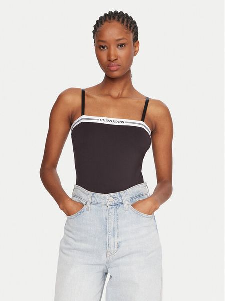 Guess Jeans Body W5BP26 K1092 Czarny Slim Fit. Czarne body Guess Jeans, xl, z aplikacjami, z jeansu. Za 129.99 zł.
