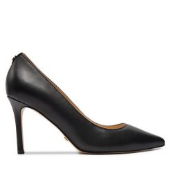Szpilki Guess. Czarne szpilki Guess, z aplikacjami, bez obcasa, na szpilce, bez zapięcia. Za 489.99 zł.