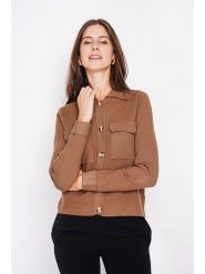 William de Faye Kardigan w kolorze jasnobrązowym rozmiar: 34. Brązowe kardigany William de Faye, bez wzorów, z kaszmiru. Za 152.99 zł.