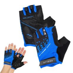 Rękawiczki rowerowe ATTABO Vito. Niebieskie rękawiczki ATTABO, bez wzorów, sportowe. Za 47.99 zł.
