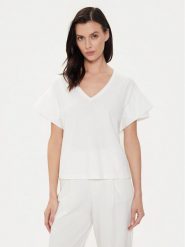 Sisley T-Shirt 3AIRL400M Biały Regular Fit. Białe t-shirty Sisley, m, bez wzorów, z bawełny, bez kołnierzyka, bez ramiączek. Za 89.99 zł.