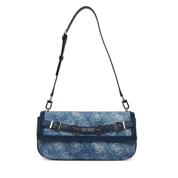 Torebka Guess. Niebieskie torebki klasyczne Guess, z aplikacjami, bez dodatków. Za 359.99 zł.