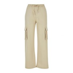 Spodnie Cargo Damskie Wiskoza Prosta Nogawka. Brązowe spodnie dresowe Urban Classics, xl, bez wzorów, z wiskozy. Za 243.99 zł.