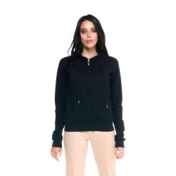 Bluza z kaptur na co dzień na siłownię. Czarne bluzy LEONE 1947 APPAREL, bez wzorów, z elastanu, bez kaptura. W wyprzedaży za 157.01 zł.