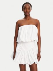 Bardot Bluzka Lissett Poplin 59795TB Biały Relaxed Fit. Białe bluzki Bardot, bez wzorów, z bawełny, bez kołnierzyka, bez ramiączek. Za 159.99 zł.