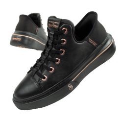 Buty sportowe trampki damskie Skechers SLIP-INS Snoop Dogg. Czarne obuwie sportowe Skechers, bez zapięcia, trekkingowe, Skechers Sport. Za 399.00 zł.