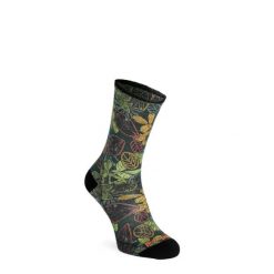 Skarpety rowerowe Smartwool Bike Zero Cushion Aloha Forest Print Crew Socks. Czarne skarpety Smartwool, bez wzorów. Za 92.99 zł.