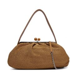 Torebka Weekend Max Mara. Brązowe torebki klasyczne Weekend Max Mara, bez wzorów, bez dodatków. Za 1,739.00 zł.