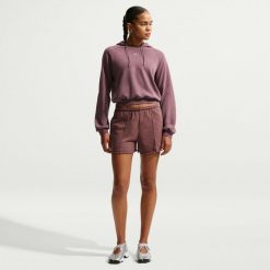 Bluza sportowa damska Nike Chill. Brązowe bluzy Nike, xs, bez wzorów, z bawełny, z kapturem. Za 446.00 zł.