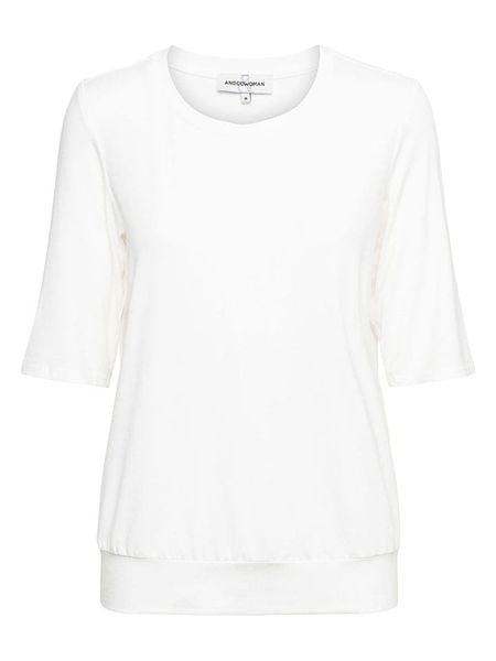 &Co Woman Koszulka "Lucille" w kolorze białym rozmiar: XL. Białe bluzki &Co Woman, xl, bez wzorów, bez kołnierzyka, bez ramiączek. Za 101.23 zł.