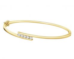 Bransoletka z żółtego złota z brylantami - 0,41 ct - próba 585. Żółte bransoletki Apart, z brylantem, złote. Za 15,590.00 zł.