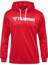 Bluza z kapturem Hummel Logo. Czerwone bluzy sportowe Hummel, m, bez wzorów, z materiału, z kapturem. Za 215.50 zł.