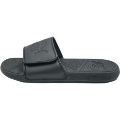 Klapki basenowe dla dorosłych Puma Cool Cat 2.0. Brązowe klapki Puma, bez wzorów, z materiału, bez obcasa. Za 107.99 zł.