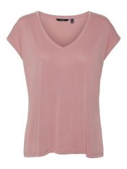 Vero Moda Koszulka "Vmfilli" w kolorze jasnoróżowym rozmiar: XL. Różowe bluzki Vero Moda, xl, bez wzorów, bez kołnierzyka, bez ramiączek. Za 83.45 zł.