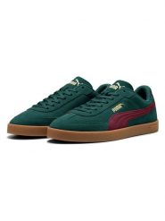 Puma Skórzane sneakersy "Club II Era" w kolorze fioletowo-zielonym rozmiar: 37,5. Zielone trampki Puma, bez wzorów, bez zapięcia. Za 162.11 zł.