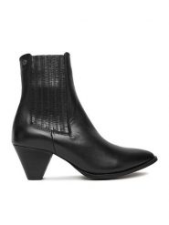 G-Star Raw Botki EO-ISIL-222FW87-1 Czarny. Czarne botki G-Star Raw, bez wzorów, ze skóry, bez obcasa, na słupku, bez zapięcia. Za 429.99 zł.