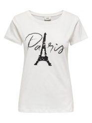 JDY Koszulka w kolorze białym rozmiar: XL. Białe bluzki JDY, xl, bez wzorów, z bawełny, bez kołnierzyka, bez ramiączek. Za 48.39 zł.