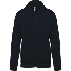 Bluza z kapturem i zamkiem błyskawicznym Kariban Molleton. Niebieskie bluzy KARIBAN, l, bez wzorów, z bawełny, z kapturem. Za 189.50 zł.