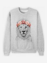 WOOOP Bluza "Festival Lion" w kolorze szarym rozmiar: XL. Szare bluzy Wooop, xl, bez wzorów, bez kaptura. Za 92.42 zł.