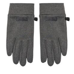 Rękawiczki Calvin Klein. Szare rękawiczki Calvin Klein, bez wzorów, z dzianiny. Za 169.99 zł.