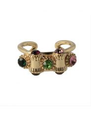 Otazu Pozłacany pierścionek z kryształami Swarovski rozmiar: onesize. Zielone pierścionki Otazu, z kryształem, pozłacane. Za 82.99 zł.