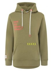 Zwillingsherz Bluza "Smile Cross" w kolorze khaki rozmiar: XXL. Brązowe bluzy Zwillingsherz, xxl, bez wzorów, z kapturem. Za 202.50 zł.