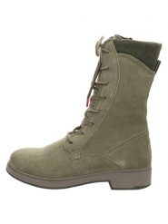 Think! Skórzane kozaki "Cogita" w kolorze khaki rozmiar: 40. Brązowe kozaki Think!, na zimę, bez obcasa, bez zapięcia. Za 356.78 zł.