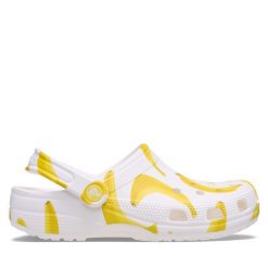 Klapki Crocs. Białe klapki Crocs, bez wzorów, bez obcasa. Za 249.99 zł.