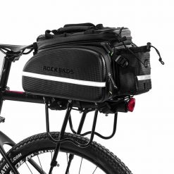 Torba rowerowa Rockbros na bagażnik. Czarne torby na ramię ROCKBROS, bez wzorów, z materiału, na ramię, bez dodatków. Za 376.99 zł.
