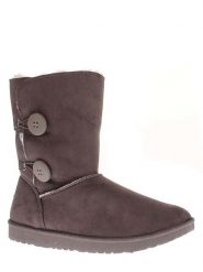 ISLAND BOOT Botki zimowe "Elisa" w kolorze antracytowym rozmiar: 40. Czarne botki Island Boot, na zimę, bez wzorów, z materiału, bez obcasa, bez zapięcia. Za 123.25 zł.